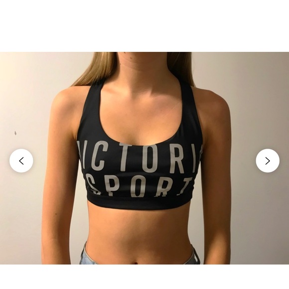 Victoria's Secret Other - Victoria's Secret Black Sports Bra with White Lettering